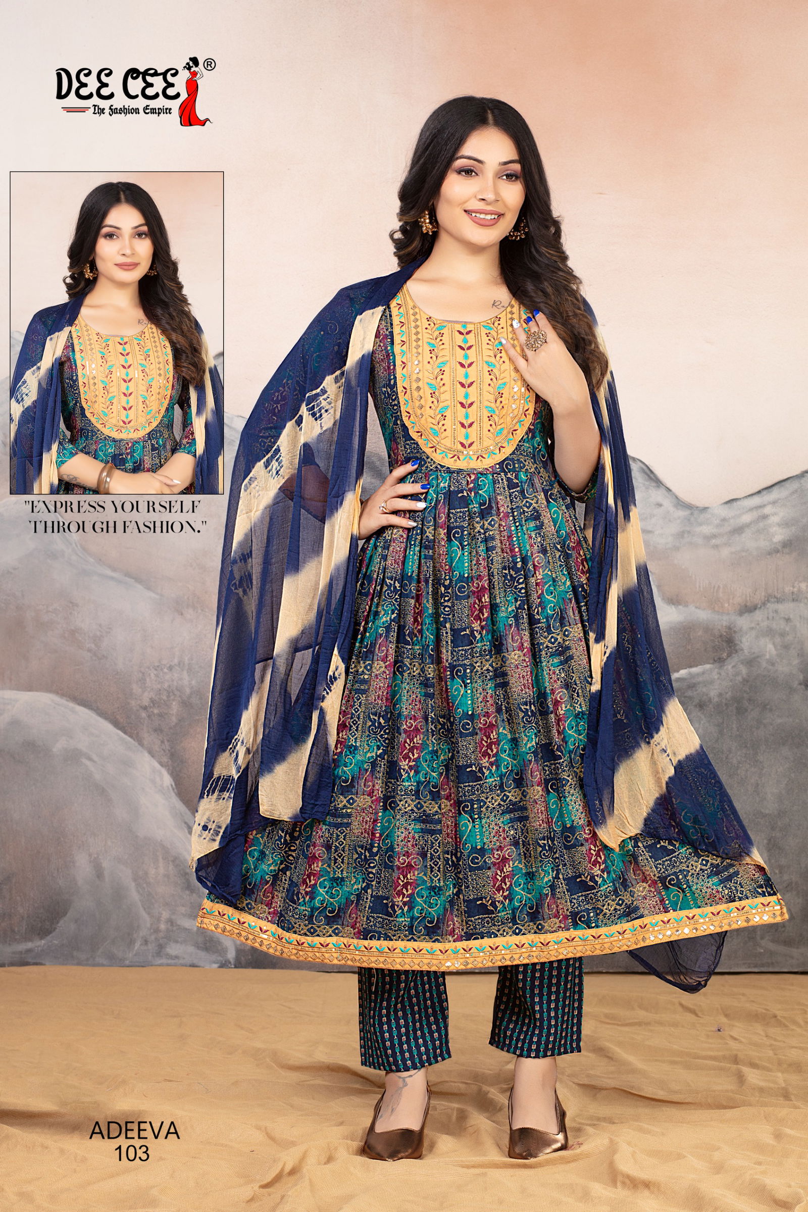 Adeeva By Deecee Rayon Kurti With Bottom Dupatta Exporters In India
